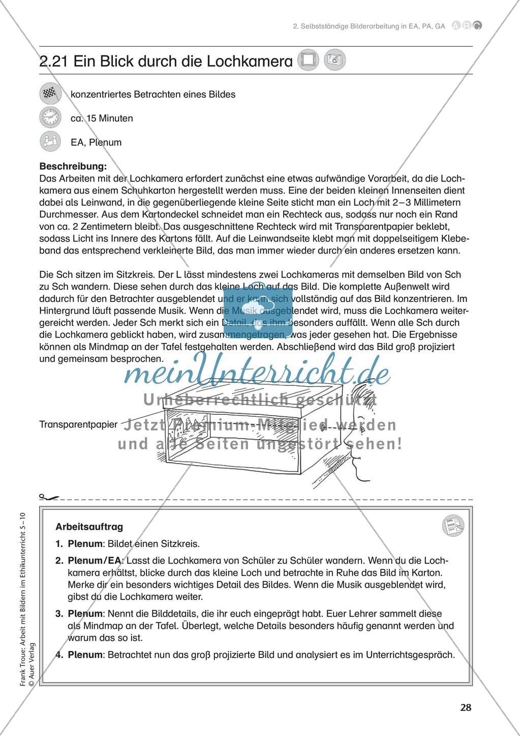 Arbeit mit Bildern im Ethikunterricht: Selbstständige Bilderarbeitung Preview 30