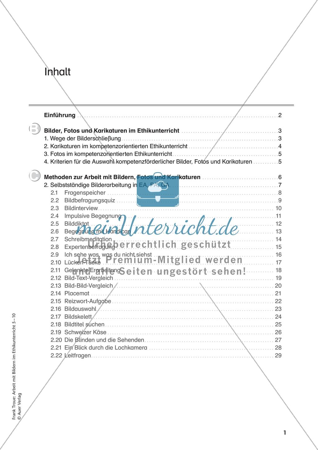 Arbeit mit Bildern im Ethikunterricht: Selbstständige Bilderarbeitung Preview 3