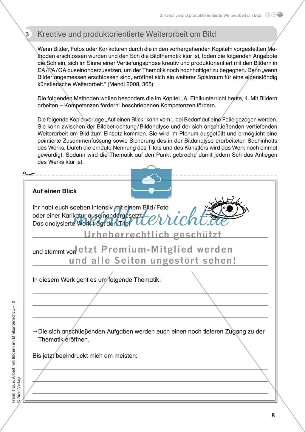 Arbeit mit Bildern im Ethikunterricht: Kreative Weiterarbeit am Bild Preview 10