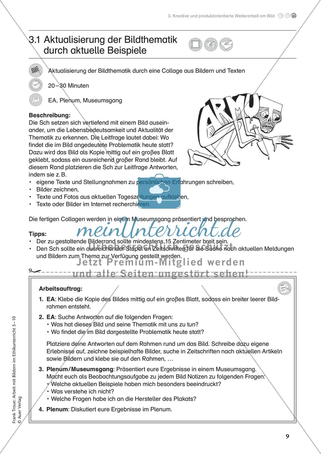 Arbeit mit Bildern im Ethikunterricht: Kreative Weiterarbeit am Bild Preview 11