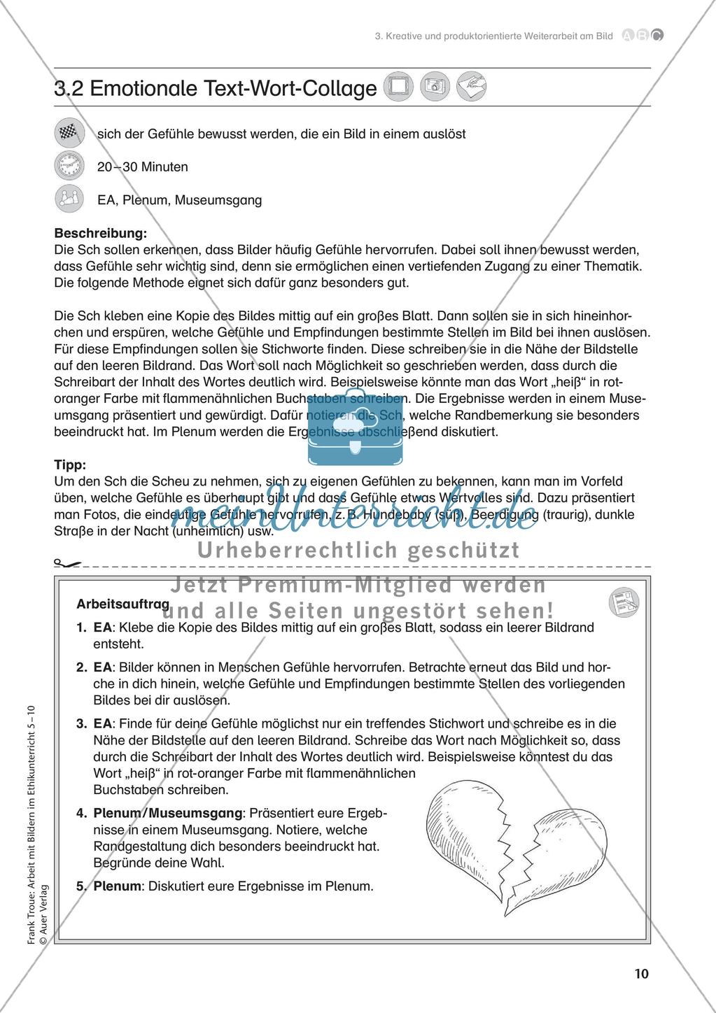 Arbeit mit Bildern im Ethikunterricht: Kreative Weiterarbeit am Bild Preview 12
