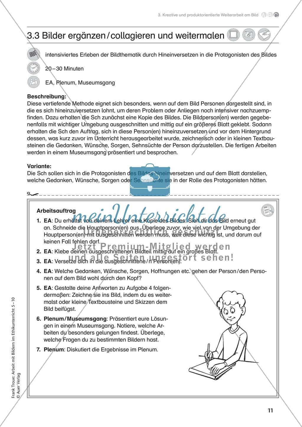 Arbeit mit Bildern im Ethikunterricht: Kreative Weiterarbeit am Bild Preview 13