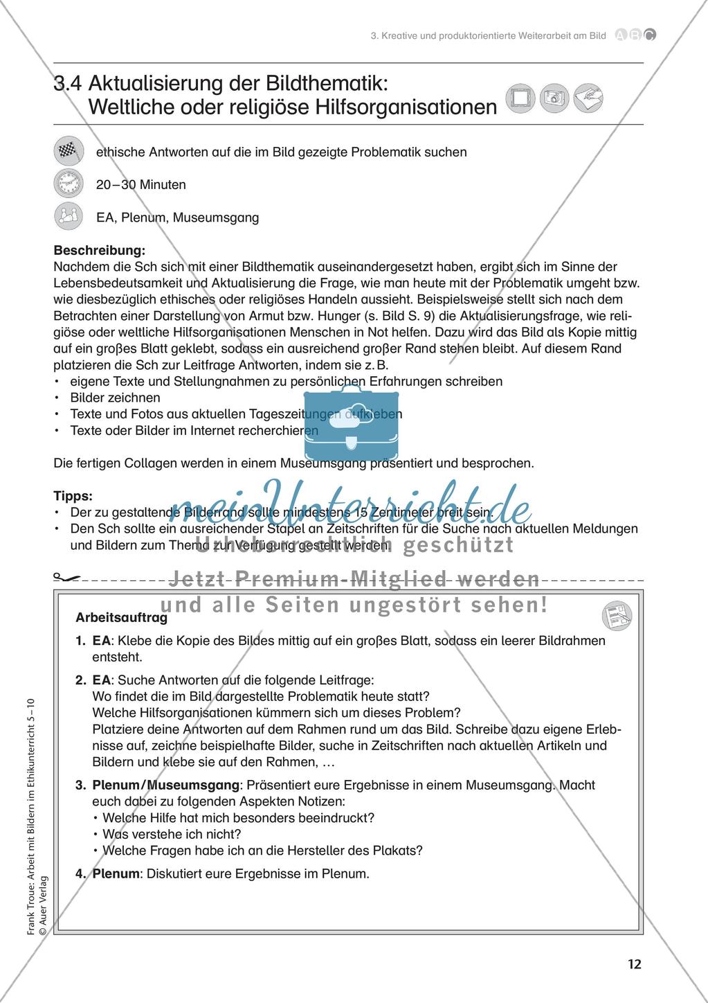 Arbeit mit Bildern im Ethikunterricht: Kreative Weiterarbeit am Bild Preview 14