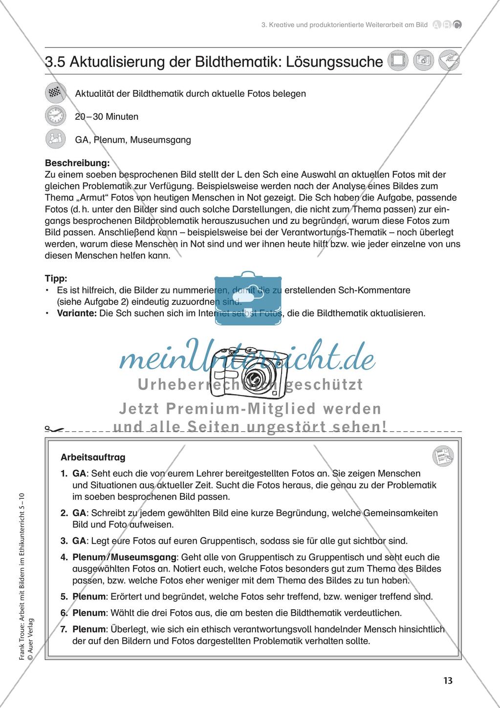 Arbeit mit Bildern im Ethikunterricht: Kreative Weiterarbeit am Bild Preview 15