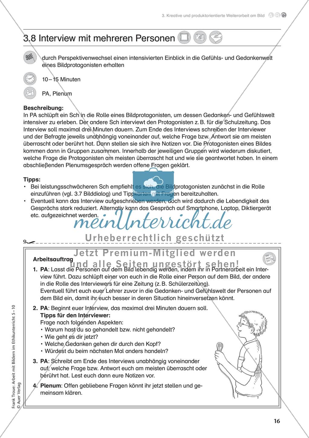 Arbeit mit Bildern im Ethikunterricht: Kreative Weiterarbeit am Bild Preview 18