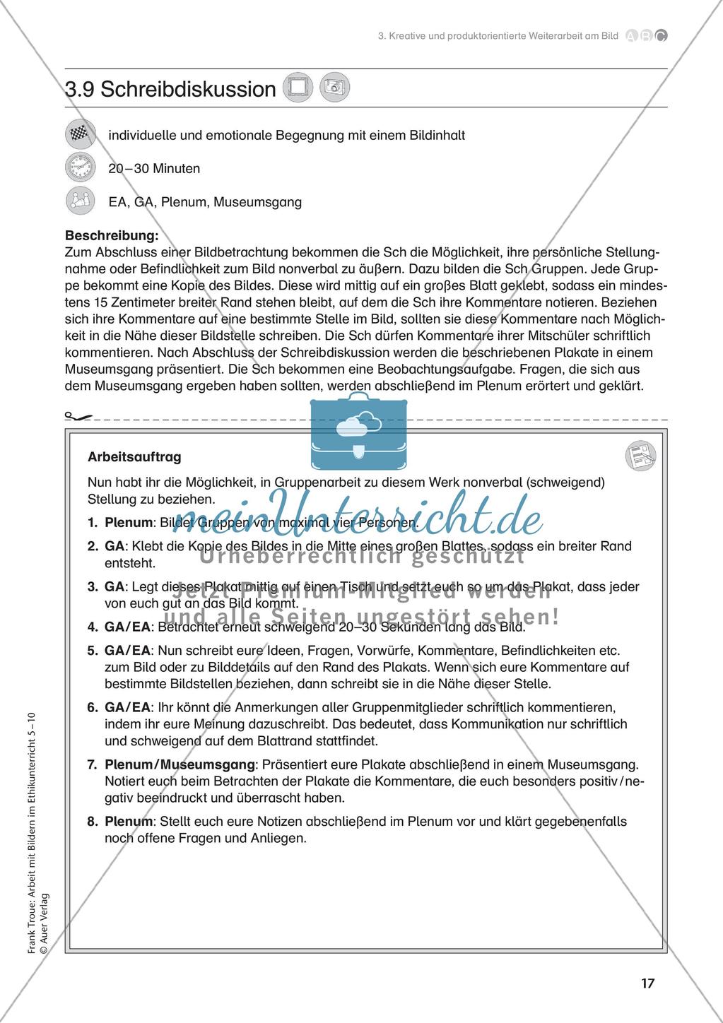 Arbeit mit Bildern im Ethikunterricht: Kreative Weiterarbeit am Bild Preview 19