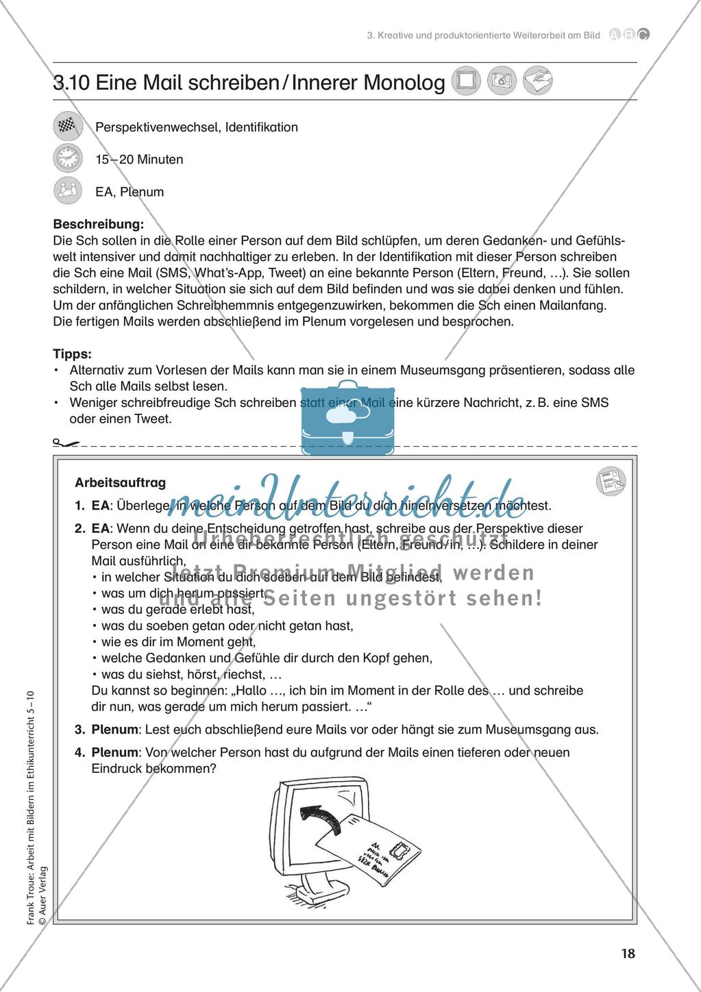 Arbeit mit Bildern im Ethikunterricht: Kreative Weiterarbeit am Bild Preview 20