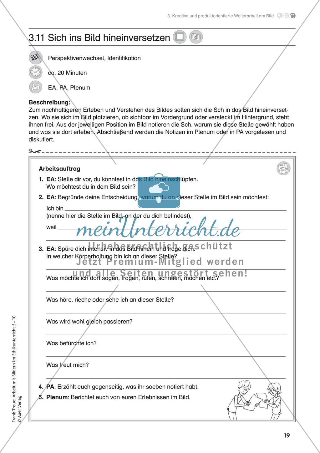 Arbeit mit Bildern im Ethikunterricht: Kreative Weiterarbeit am Bild Preview 21
