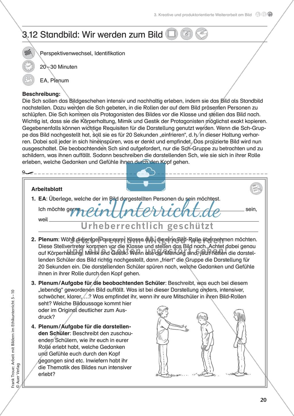 Arbeit mit Bildern im Ethikunterricht: Kreative Weiterarbeit am Bild Preview 22