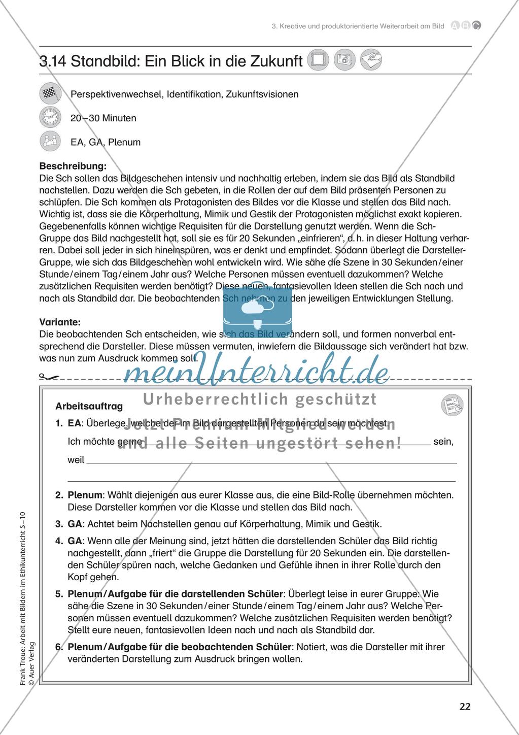 Arbeit mit Bildern im Ethikunterricht: Kreative Weiterarbeit am Bild Preview 24
