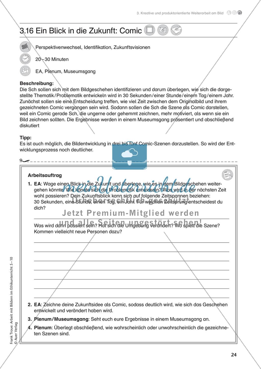 Arbeit mit Bildern im Ethikunterricht: Kreative Weiterarbeit am Bild Preview 26