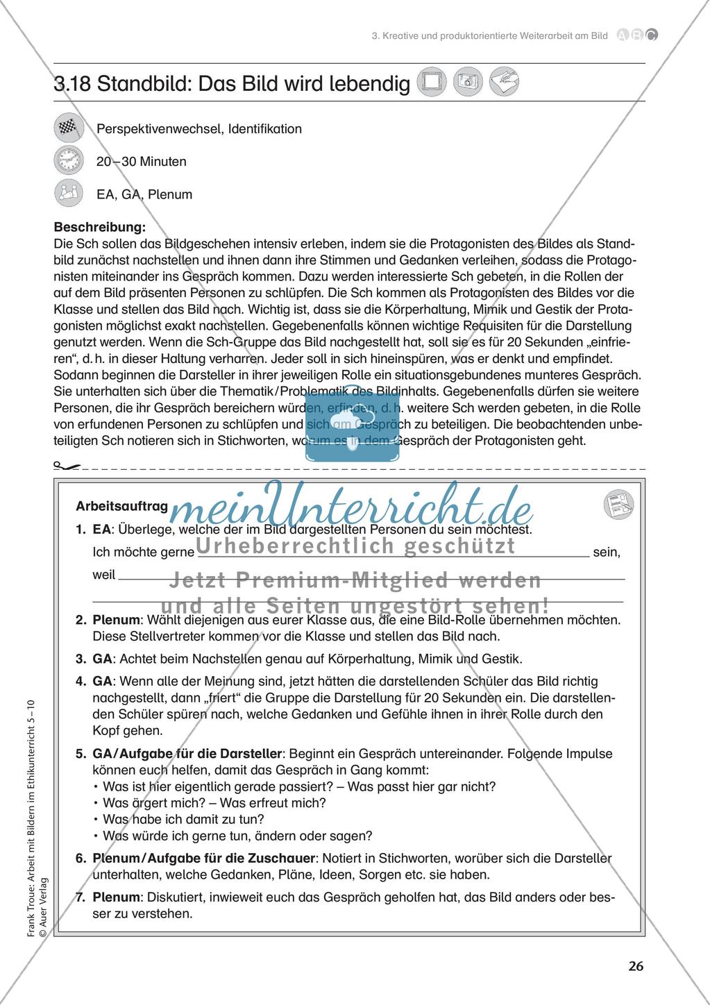 Arbeit mit Bildern im Ethikunterricht: Kreative Weiterarbeit am Bild Preview 28