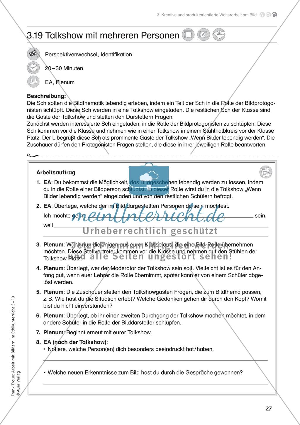 Arbeit mit Bildern im Ethikunterricht: Kreative Weiterarbeit am Bild Preview 29
