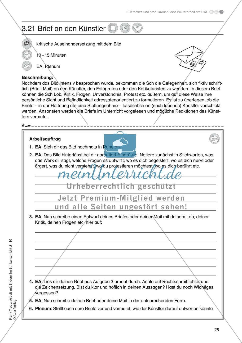 Arbeit mit Bildern im Ethikunterricht: Kreative Weiterarbeit am Bild Preview 31