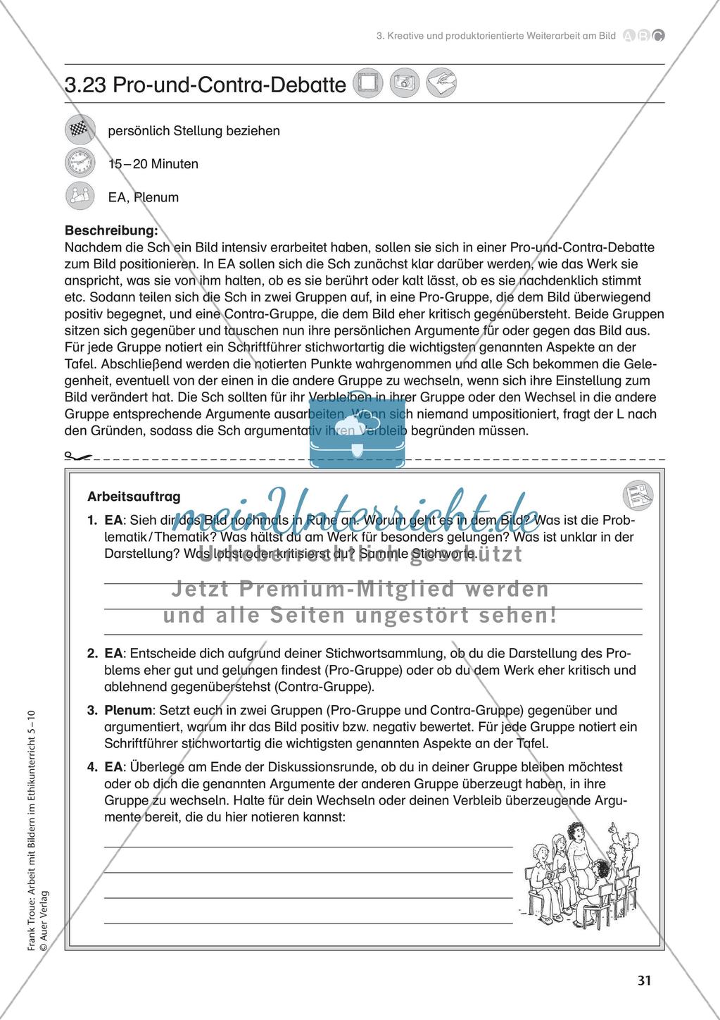 Arbeit mit Bildern im Ethikunterricht: Kreative Weiterarbeit am Bild Preview 33