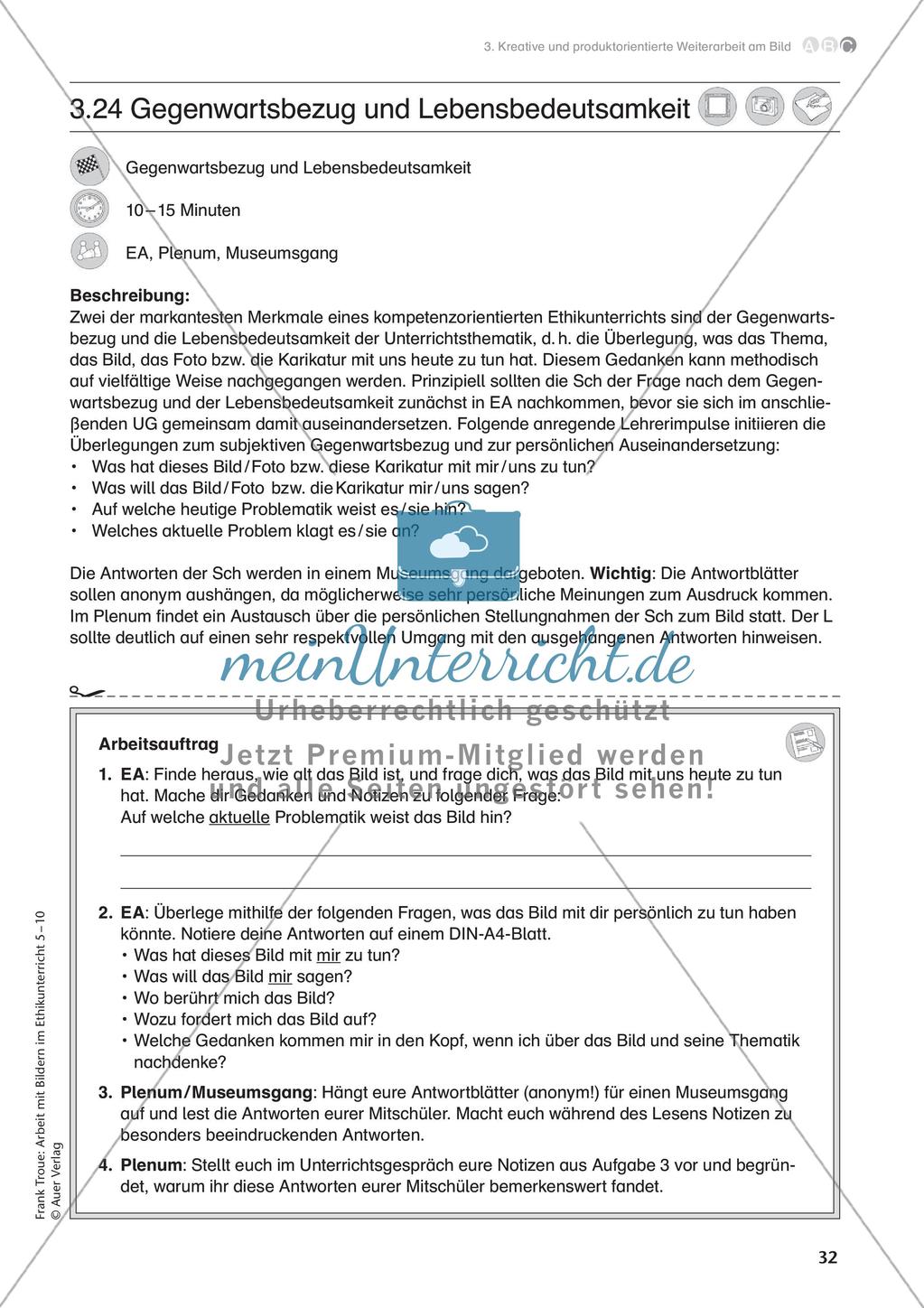 Arbeit mit Bildern im Ethikunterricht: Kreative Weiterarbeit am Bild Preview 34