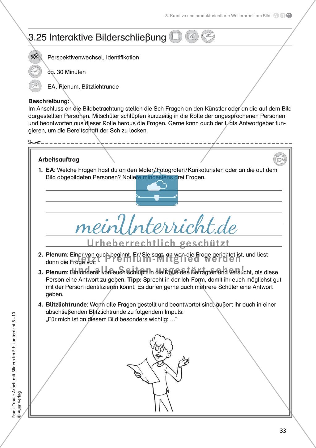 Arbeit mit Bildern im Ethikunterricht: Kreative Weiterarbeit am Bild Preview 35