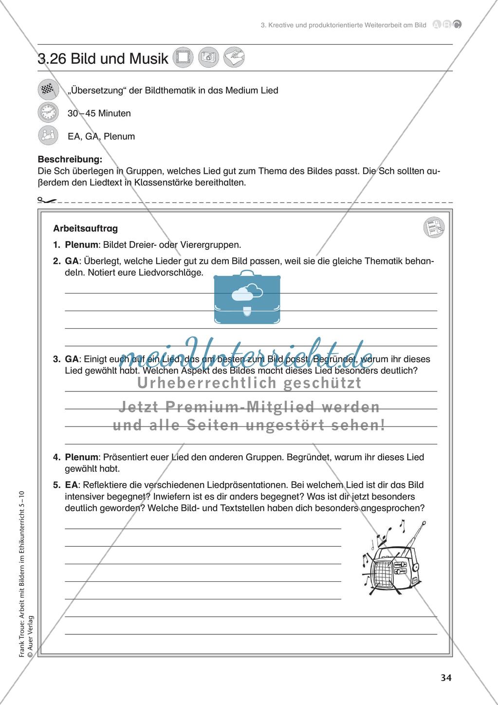 Arbeit mit Bildern im Ethikunterricht: Kreative Weiterarbeit am Bild Preview 36