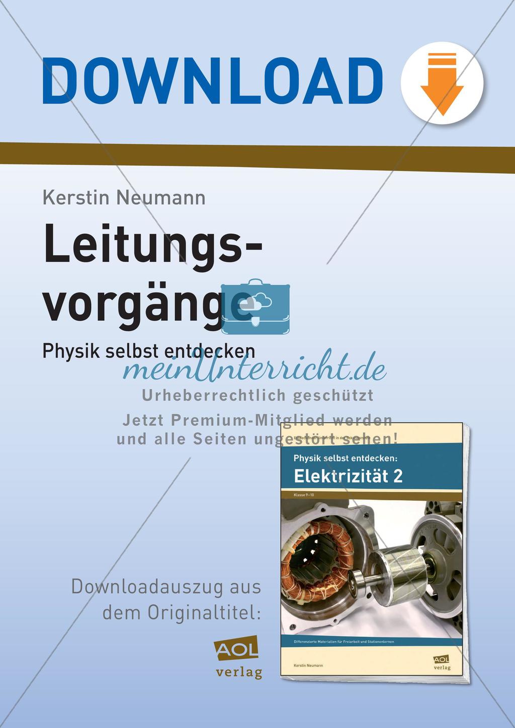 Physik selbst entdecken: Leitungsvorgänge Preview 1