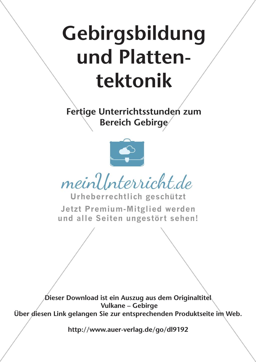 Gebirgsbildung und Plattentektonik Preview 2