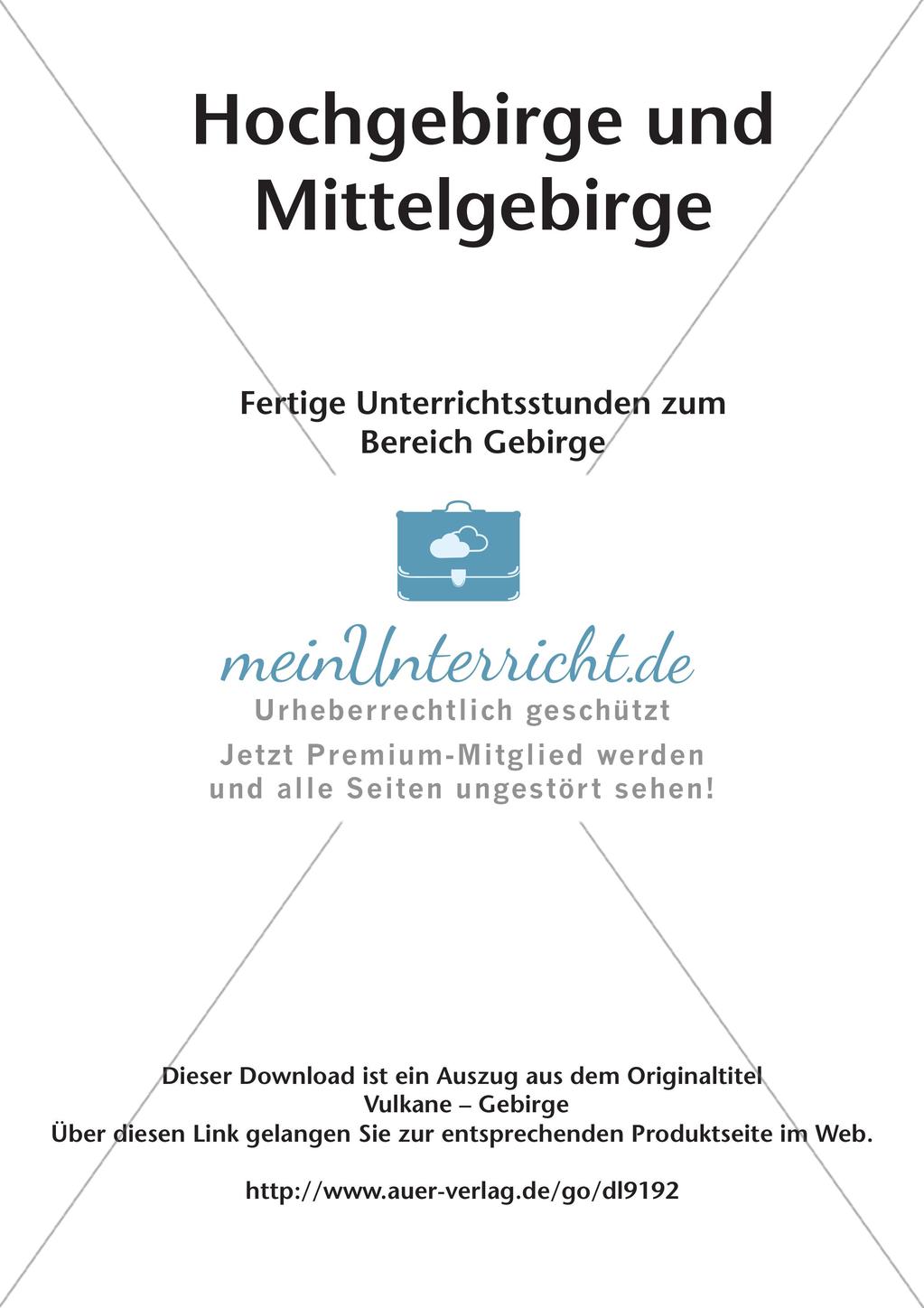 Hochgebirge und Mittelgebirge Preview 2