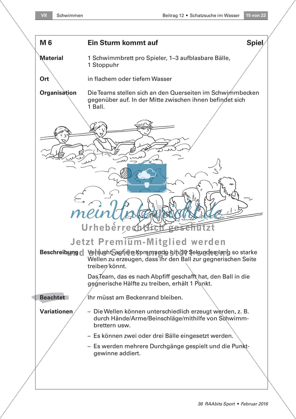 Fortbewegung im Wasser, Sprung ins Wasser Preview 6