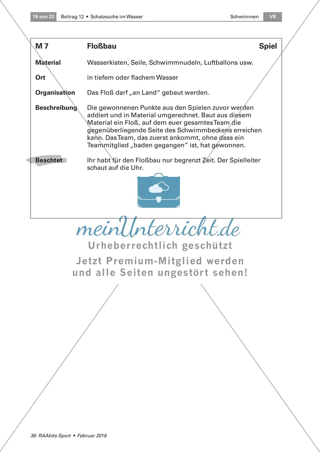 Fortbewegung im Wasser, Sprung ins Wasser Preview 7