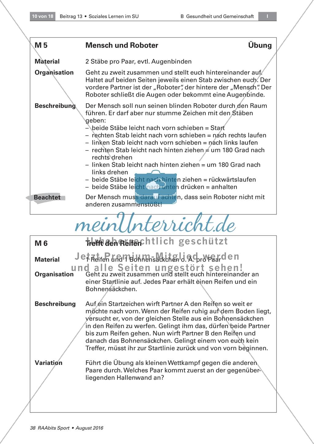 Spiele mit Partner zur Schulung sozialen Lernens Preview 3
