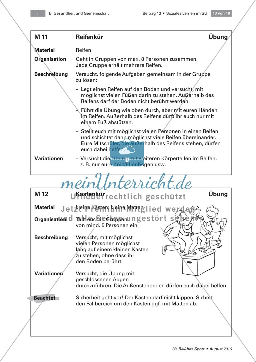Spiele in Gruppenform zur Schulung sozialen Lernens Preview 3