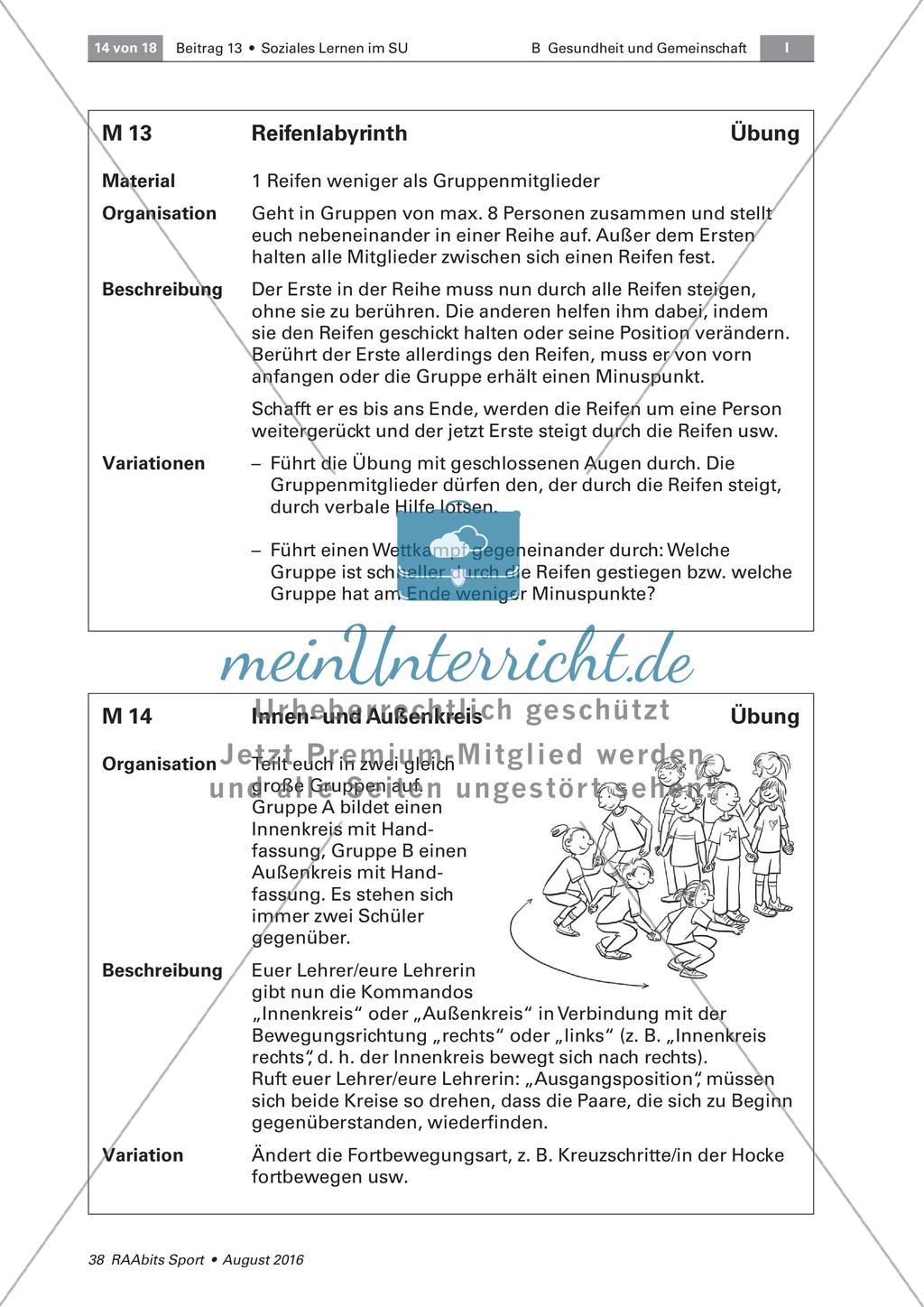 Spiele in Gruppenform zur Schulung sozialen Lernens Preview 4
