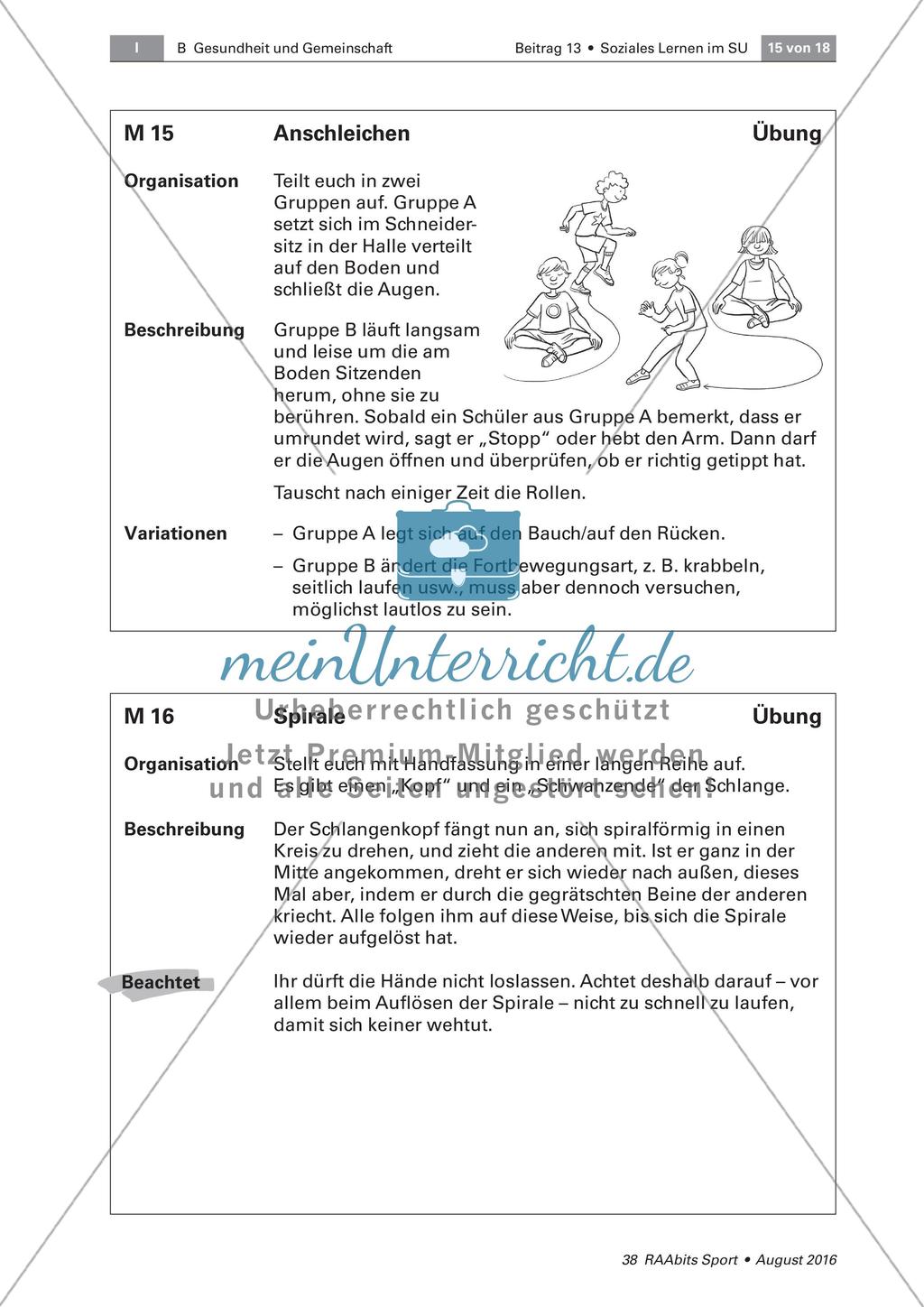 Spiele in Gruppenform zur Schulung sozialen Lernens Preview 5