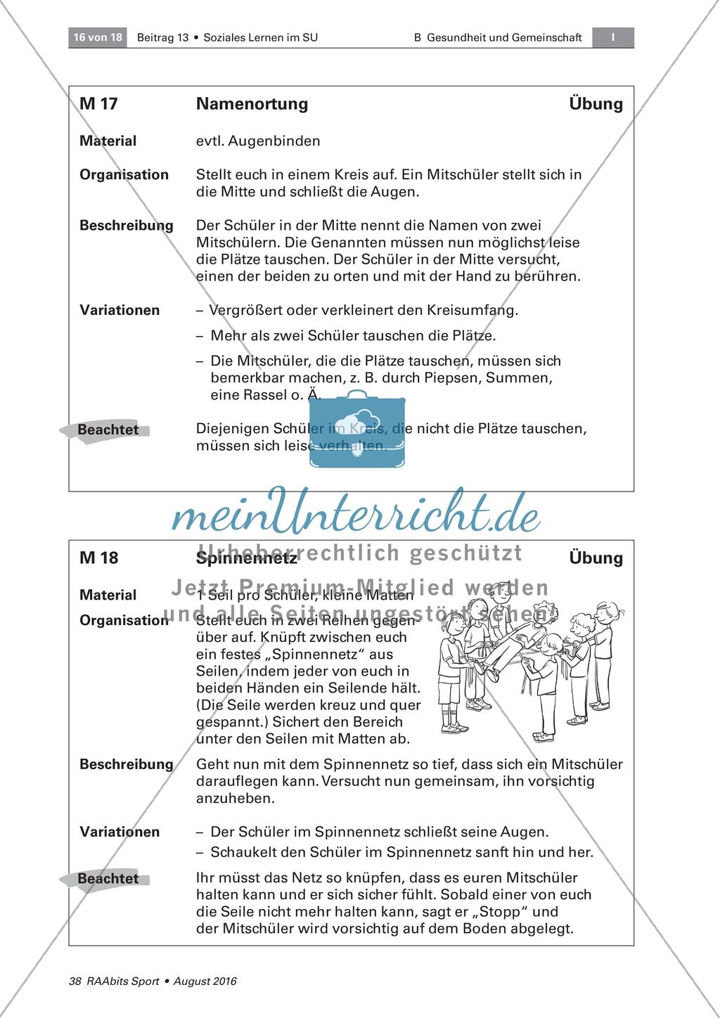 Spiele in Gruppenform zur Schulung sozialen Lernens Preview 6
