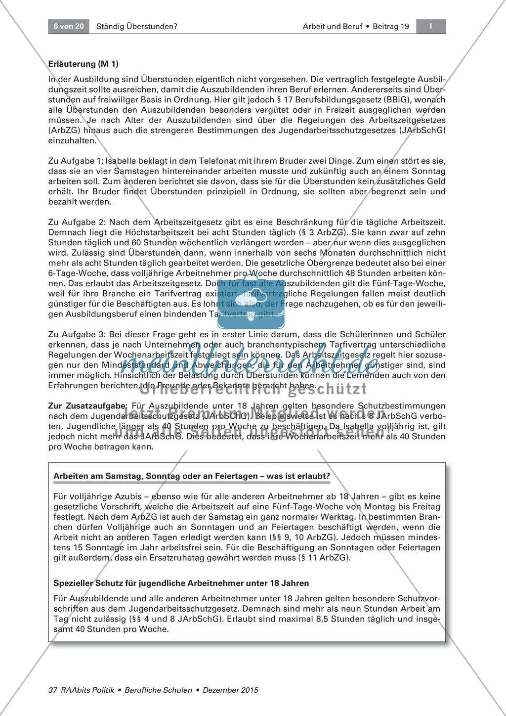 Gesetzliche Regelungen für Arbeitszeiten Preview 2
