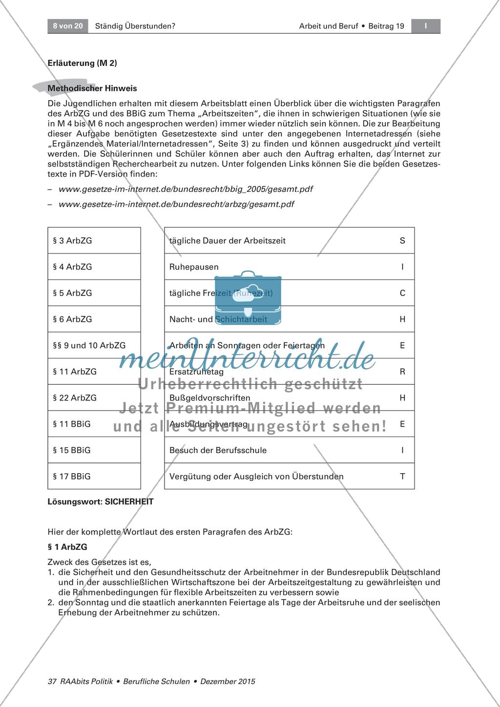 Gesetzliche Regelungen für Arbeitszeiten Preview 4