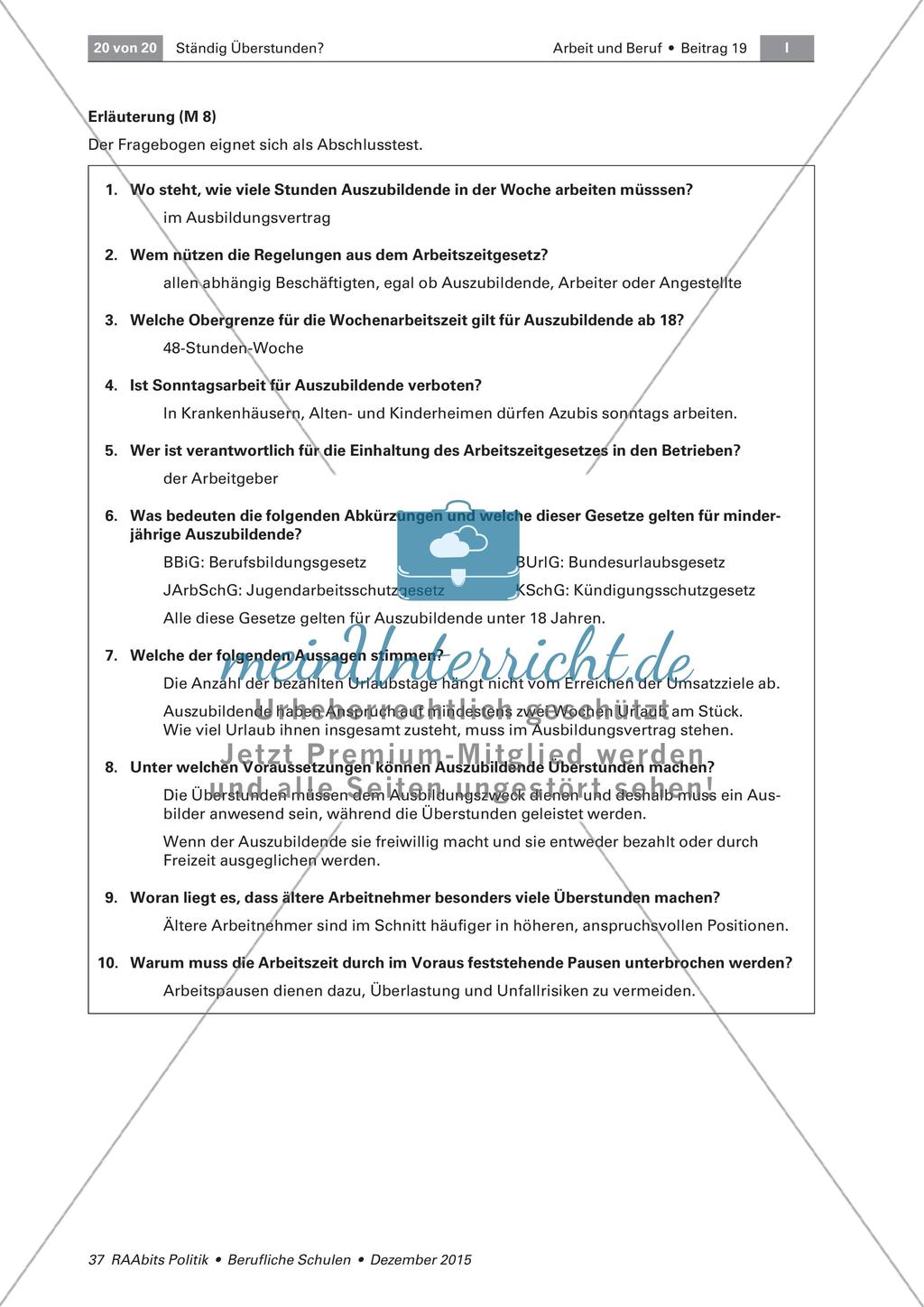 Lernerfolgskontrolle zum Thema