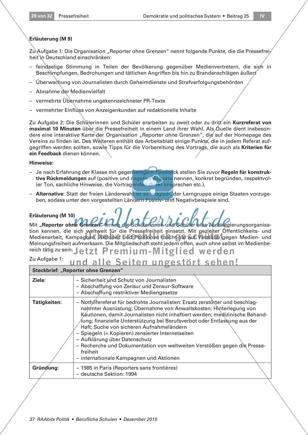 Pressefreiheit in Deutschland und in der Welt Preview 5