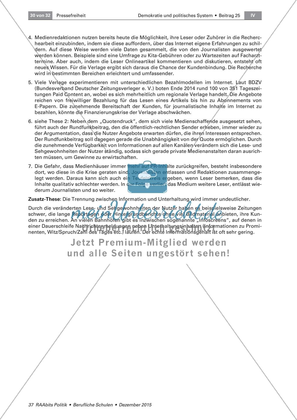 Pressefreiheit in Deutschland und in der Welt Preview 7