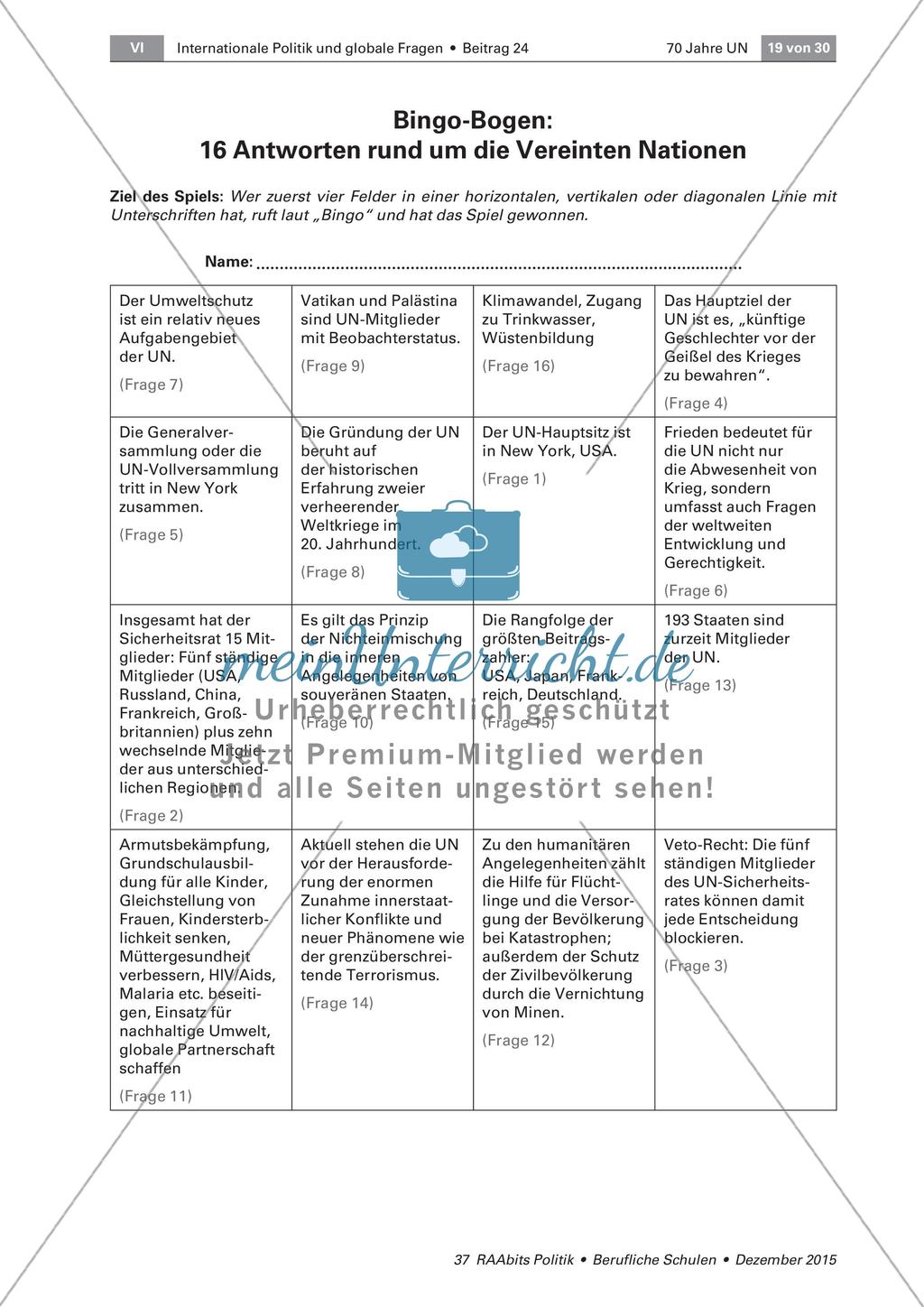 Aufbau und Aufgaben der UN Preview 6