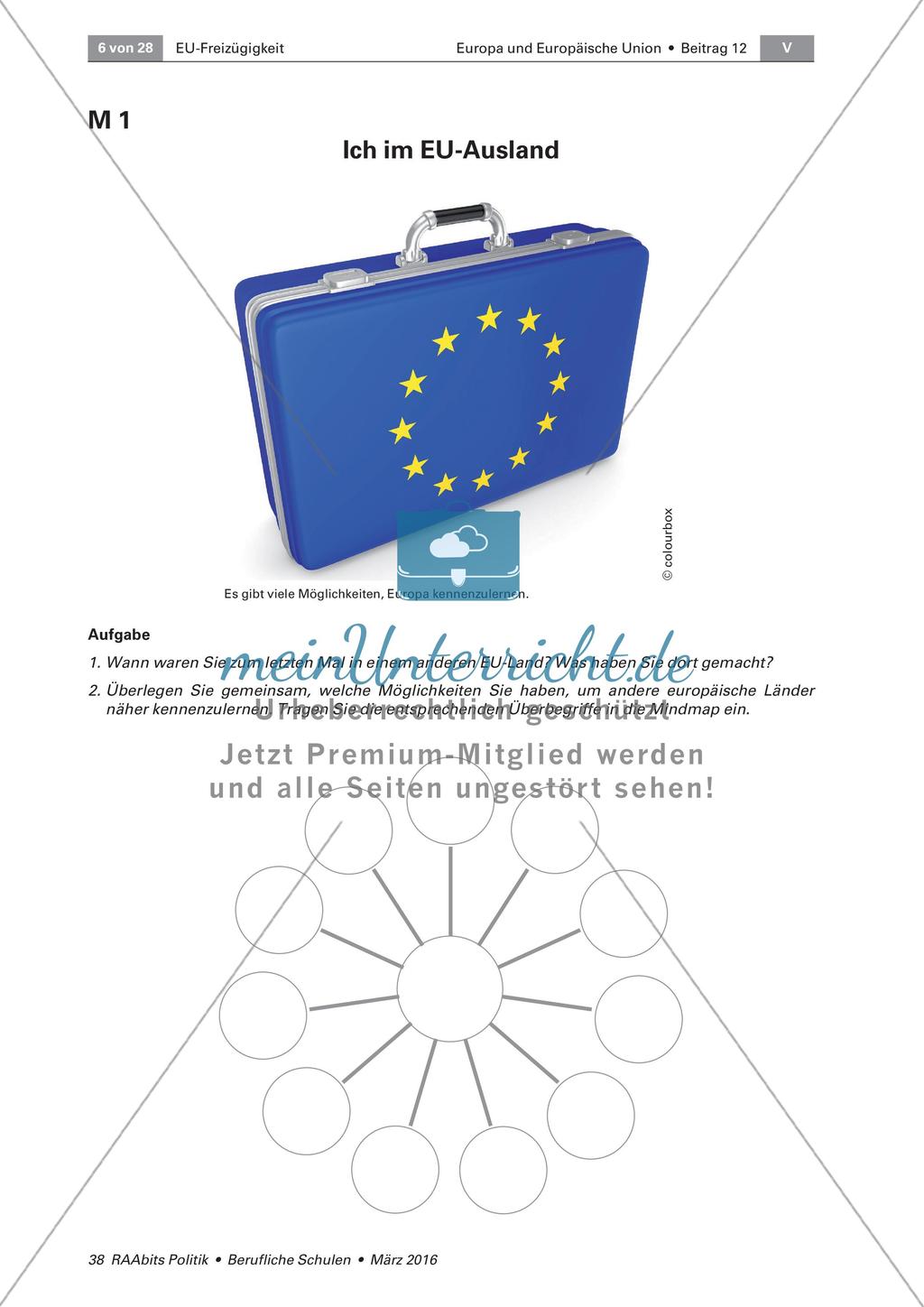 Bedeutung der Freizügigkeit in Europa Preview 1