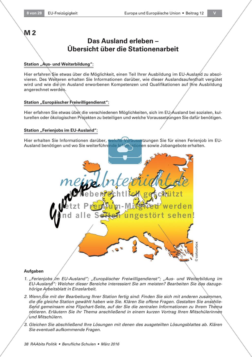 Bedeutung der Freizügigkeit in Europa Preview 3