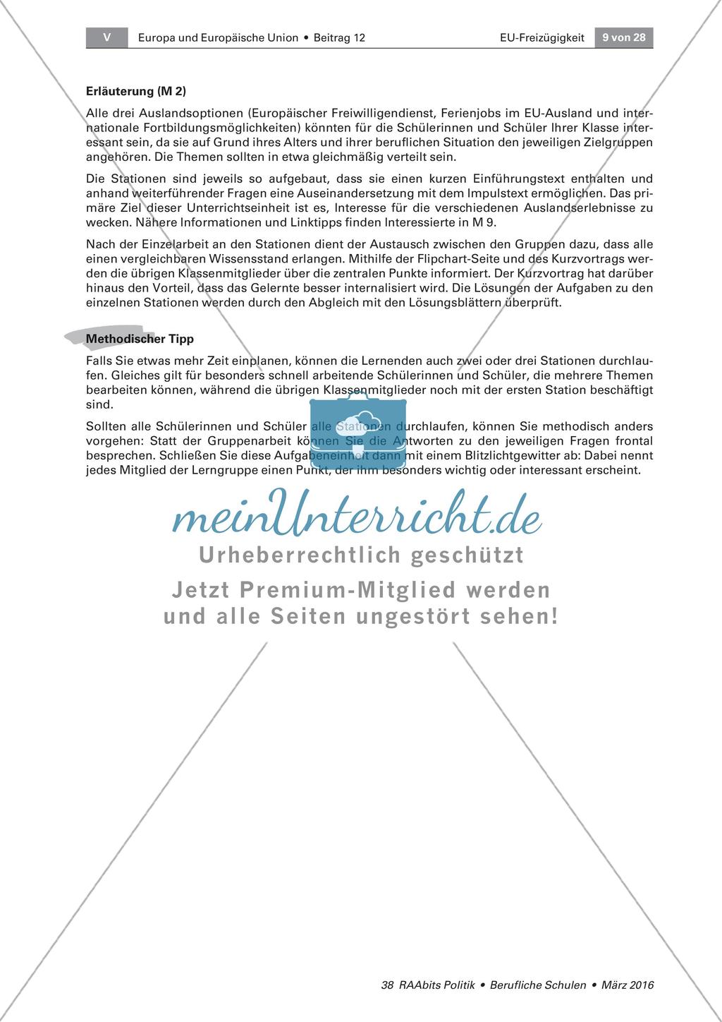 Bedeutung der Freizügigkeit in Europa Preview 4