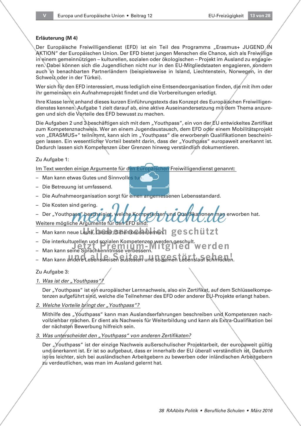 Bedeutung der Freizügigkeit in Europa Preview 8