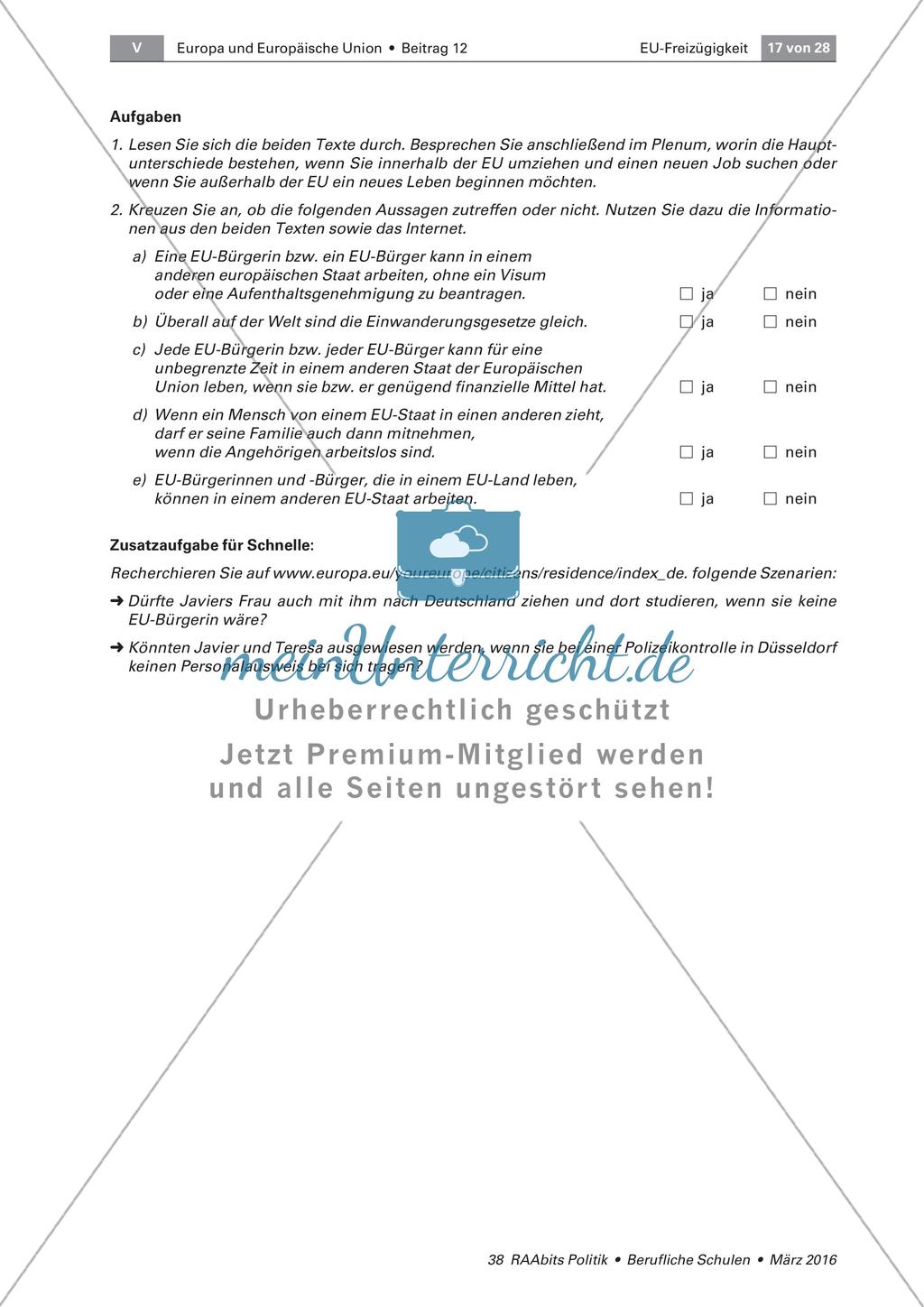 Vor- und Nachteile der Freizügigkeit in Europa Preview 2