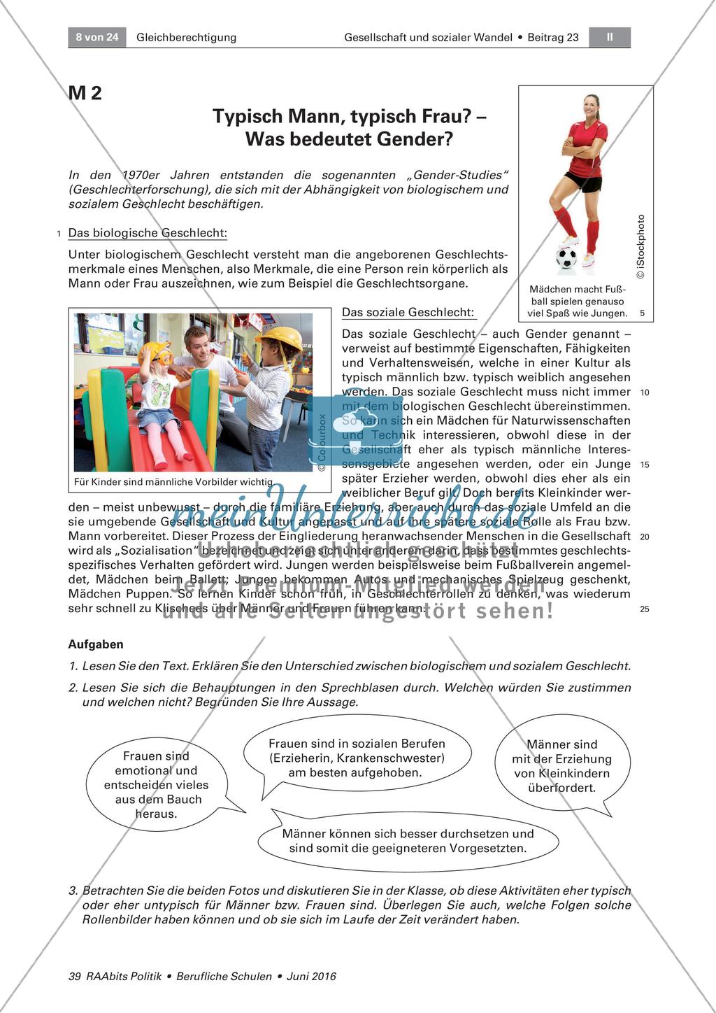 Schritte auf dem Weg zur Gleichberechtigung zwischen Mann und Frau Preview 2