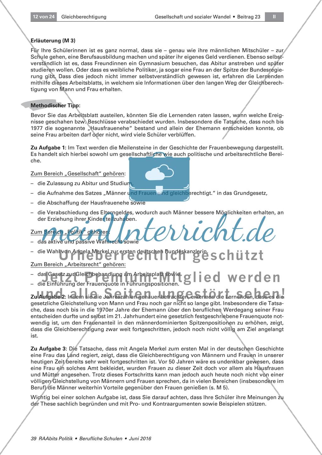 Schritte auf dem Weg zur Gleichberechtigung zwischen Mann und Frau Preview 6