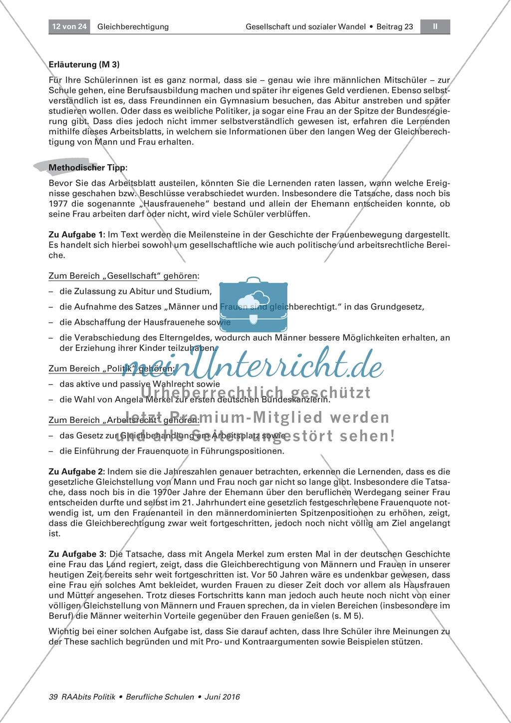 Schritte auf dem Weg zur Gleichberechtigung zwischen Mann und Frau Preview 6