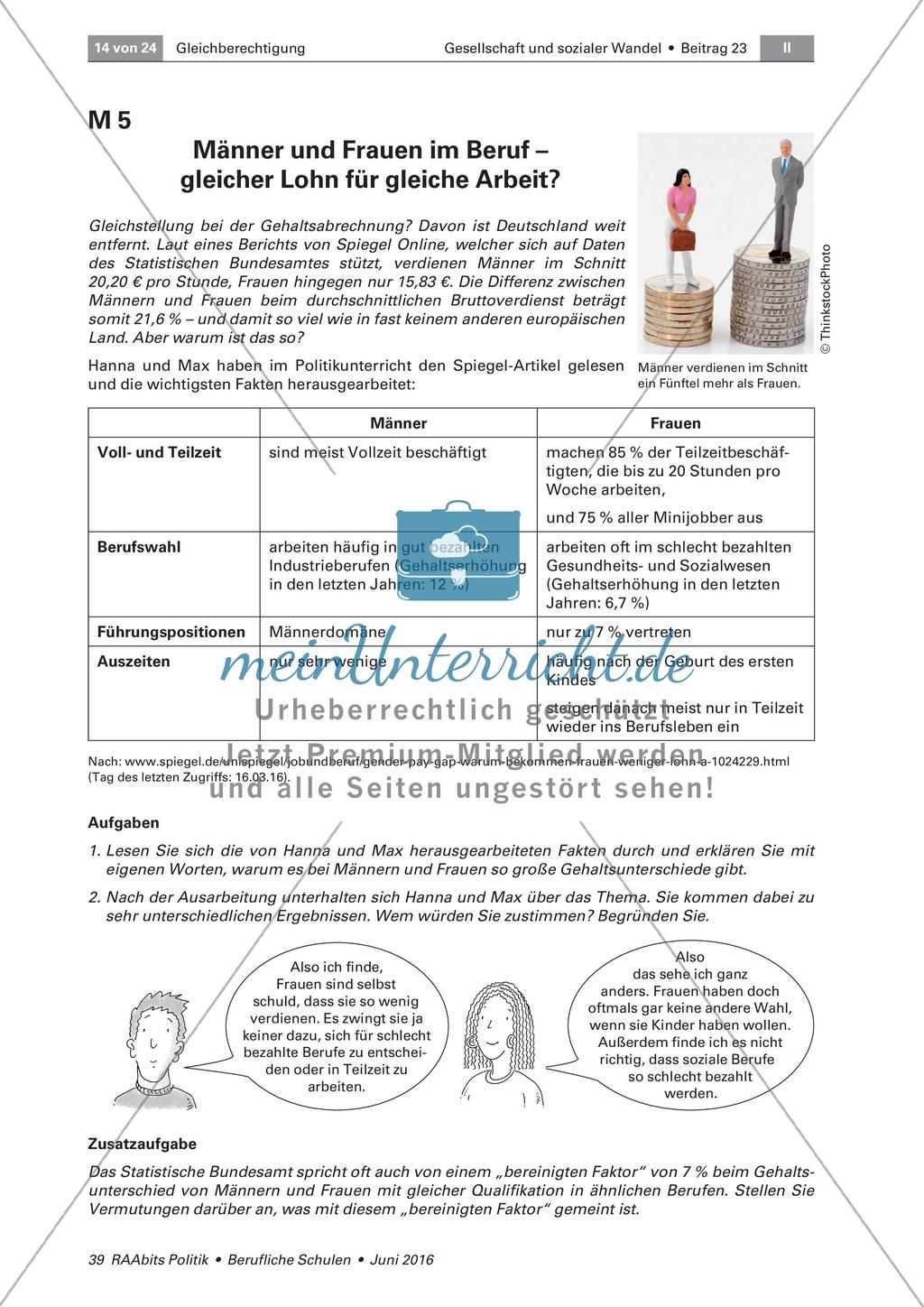 Chancengleichheit in Beruf und Schule Preview 1