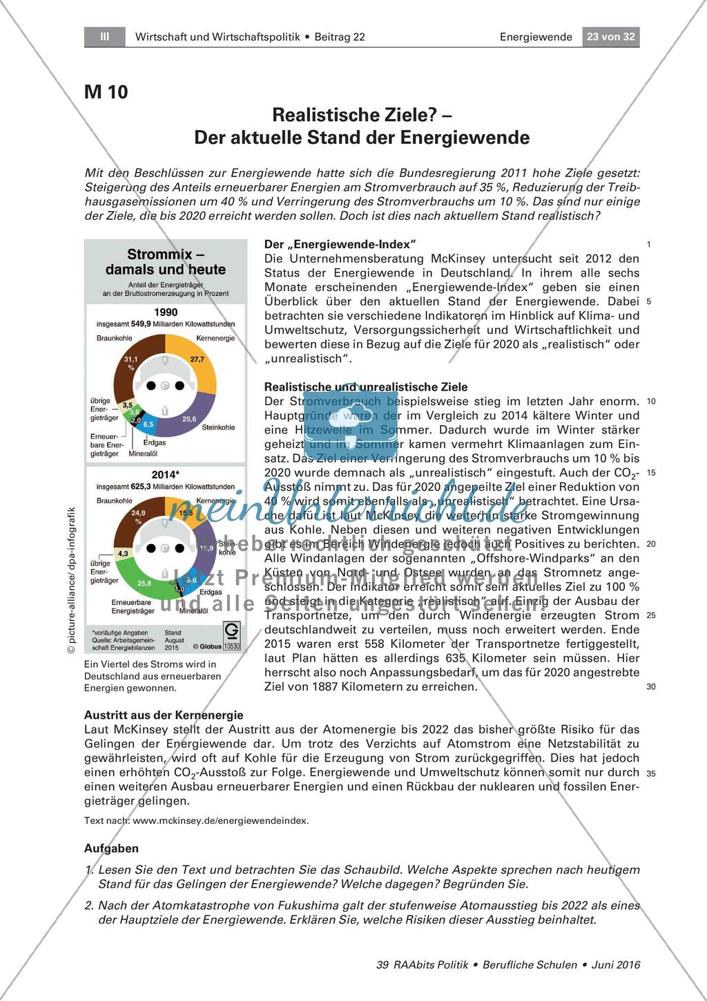 Folgen der Energiewende und Maßnahmen für eine erfolgreiche Umsetzung Preview 3
