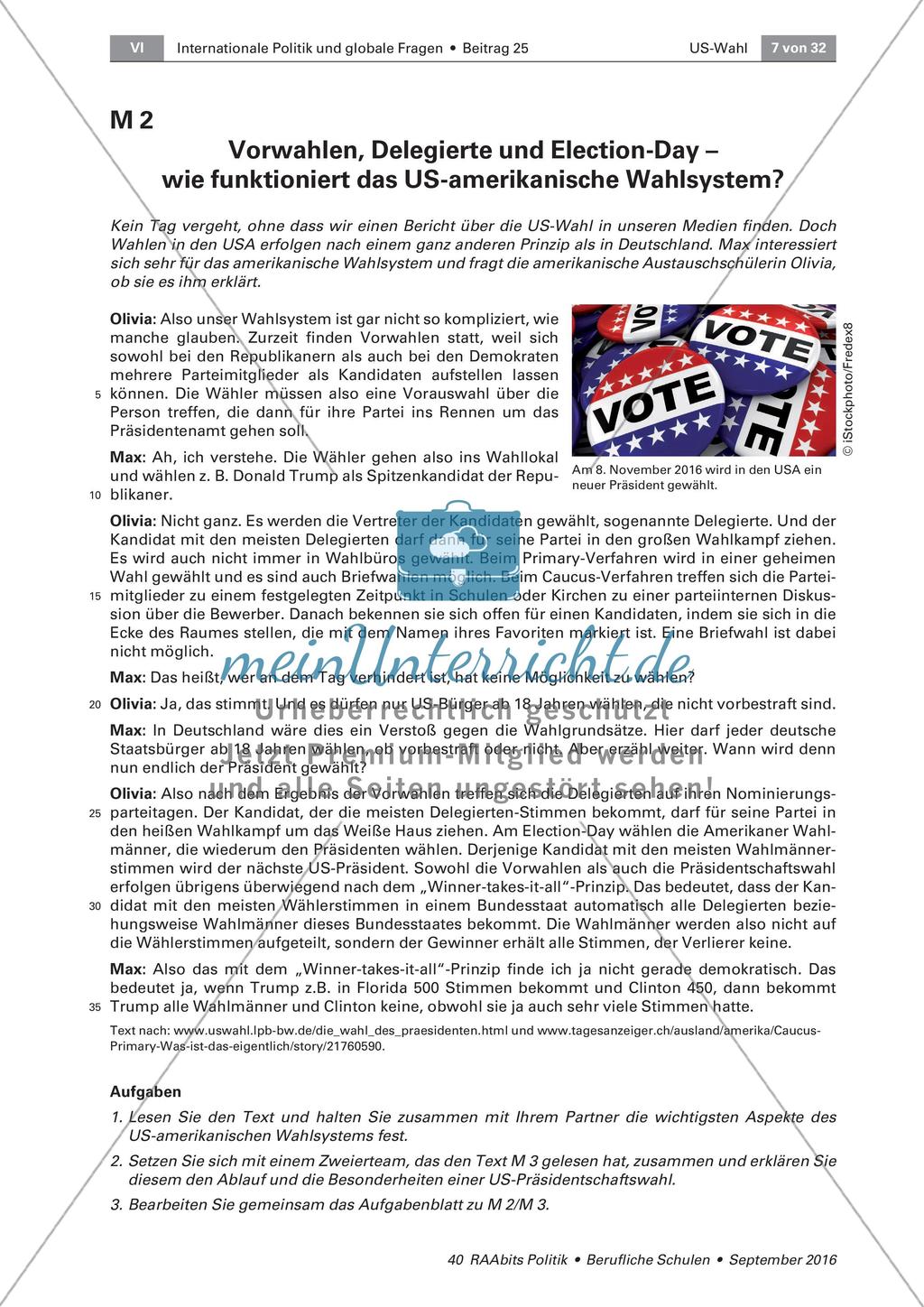 Das Wahlsystem der USA Preview 2