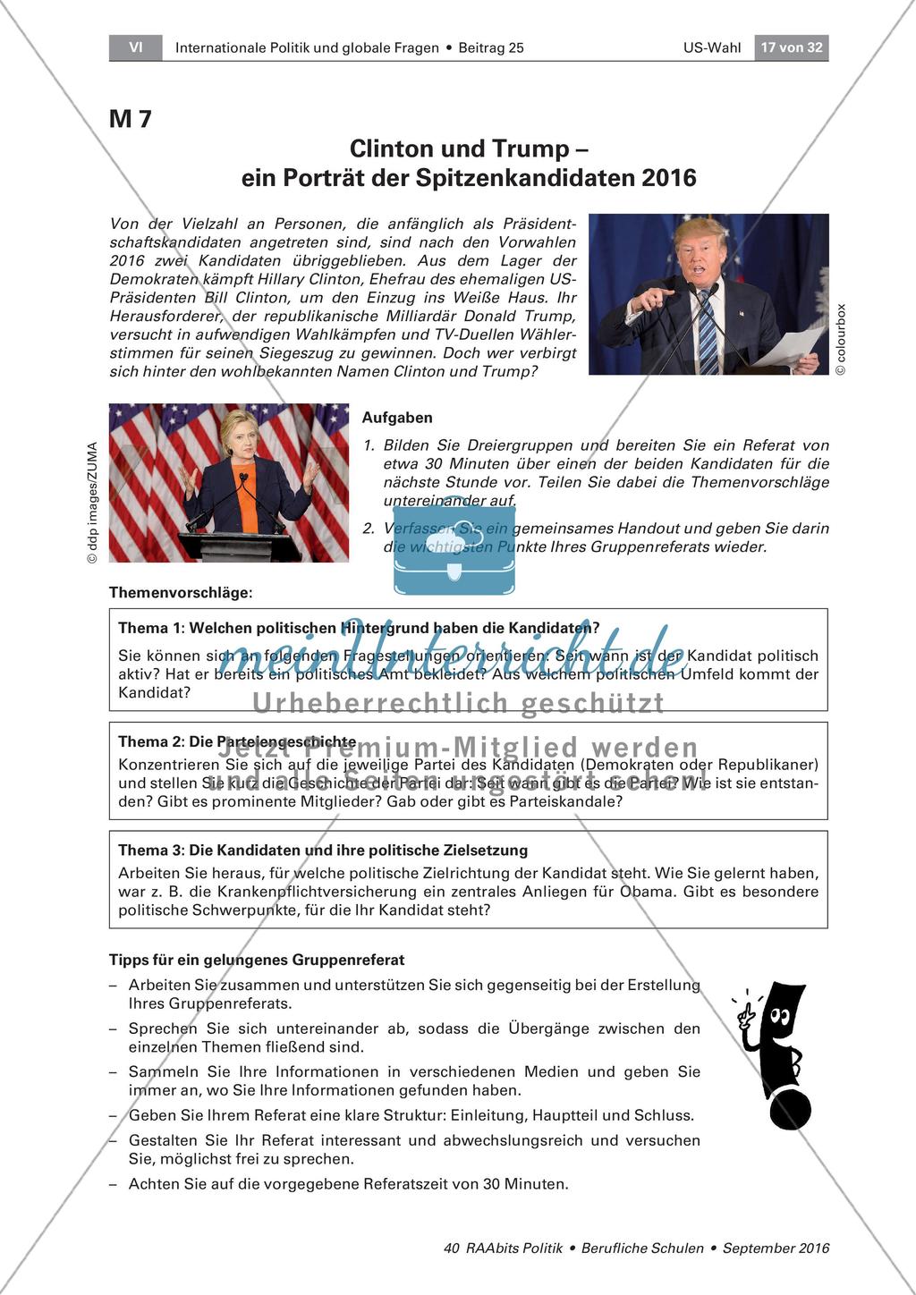 Die Kandidaten der US-Wahl 2016 Preview 1